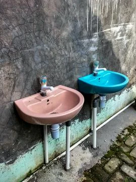 Plastic washbasin Stock Photos