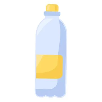Plastic Waste Drink Bottle Flat Icon Stock Illustration