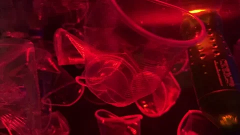 Plastic waste floating in water. Ocean plastic Pollution concept Stock Footage 277605412
