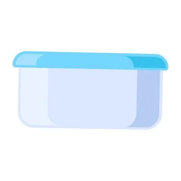Plastic Waste Food Container Flat Icon Stock Illustration