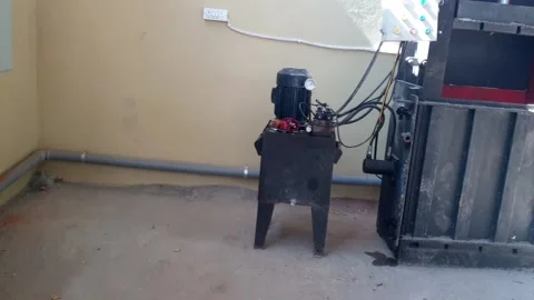 Plastic Waste Management Unit Processing Recyclable Materials Vídeo Stock 309756956