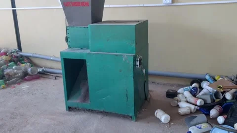 Plastic Waste Management Unit Processing Recyclable Materials Видео 309757036