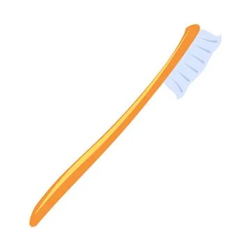 Plastic Waste Old Toothbrush Flat Icon Stock Illustration