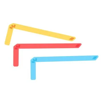 Plastic Waste Plastic Straws For Drinks Flat Icon Stock Illustration