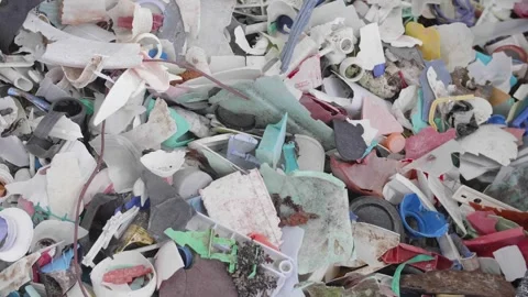 Plastic Waste Polluting The Ocean Environment; Beach Clean-up. Vídeos de archivo 249271026