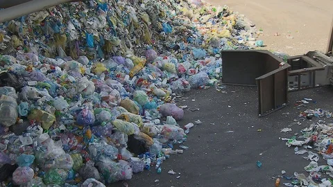 Plastic waste recycling 動画素材 120249405