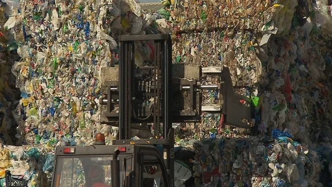 Plastic waste recycling 動画素材 120249479