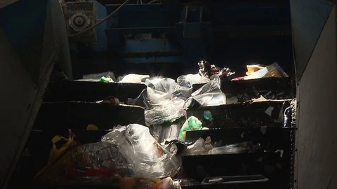 Plastic waste recycling Stock Footage 120249744