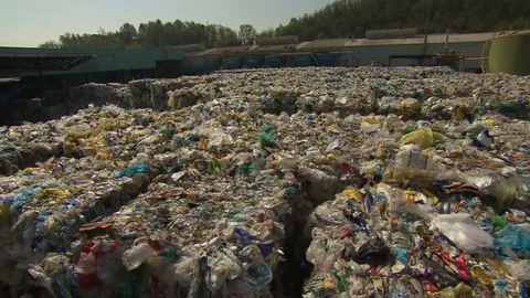 Plastic waste recycling 動画素材 120249816