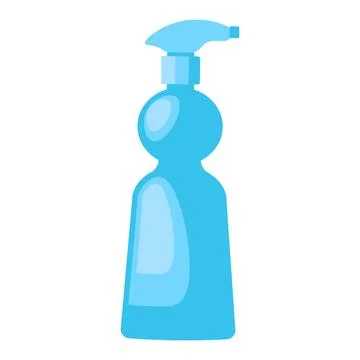 Plastic Waste Spray Bottle Flat Icon Stock Illustration