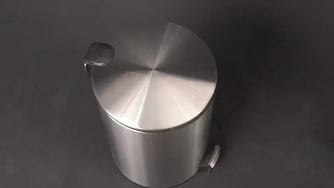 Plastic waste in a trash bin Stock Footage 112397460