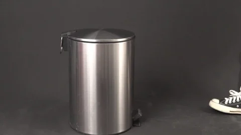 Plastic waste in a trash bin Stock Footage 112703305