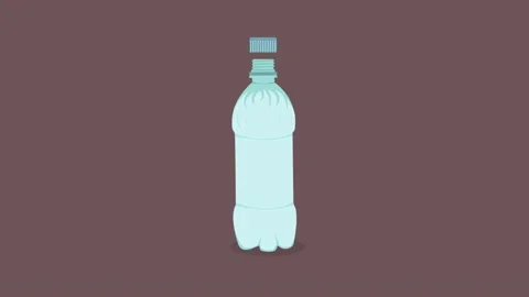 A plastic water bottle with the cap screwed Vidéo 130326004