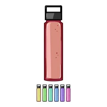 Plastic water bottle cartoon vector graphic Stock Illustration