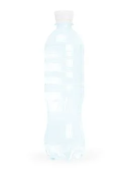 Plastic water bottle with drops Stock Photos