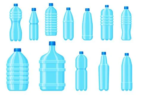 Plastic water bottle. Empty drink container Stock Illustration