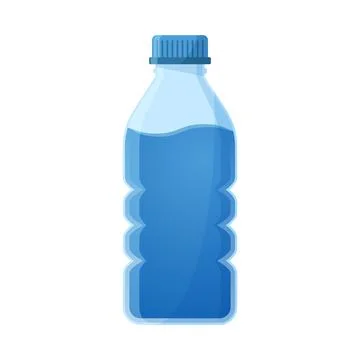 Plastic water bottle icon in flat style. Beverage vector illustration on is.. Stock Illustration