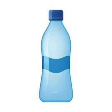 Plastic water bottle icon in flat style. Beverage vector illustration on is.. Stock Illustration