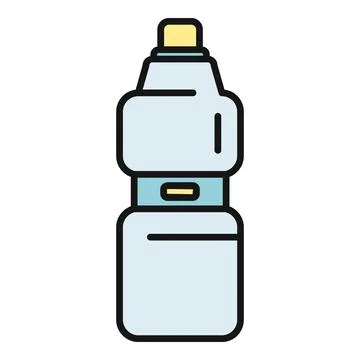 Plastic water bottle icon representing hydration and health Stock-Illustration