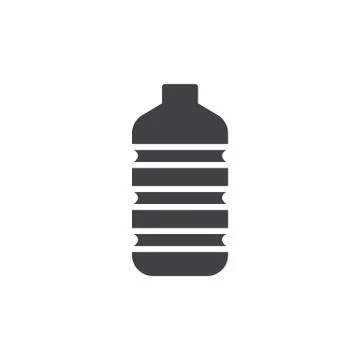 Plastic water bottle icon vector, filled flat sign, solid pictogram Stock Illustration