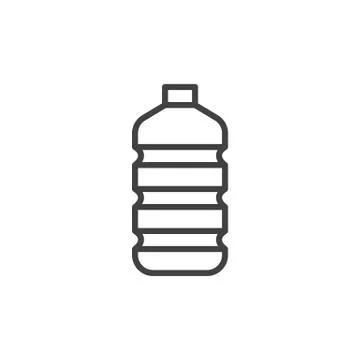 Plastic water bottle line icon, outline vector sign, linear style pictogram Stock Illustration