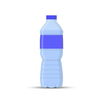 Plastic water bottle, simple pattern for websites Stock Illustration