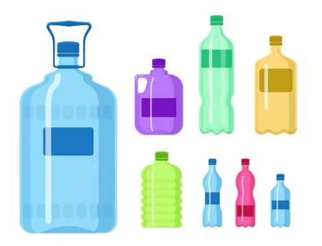 Plastic water bottle vector blank nature clean liquid aqua fluid blank template イラスト素材