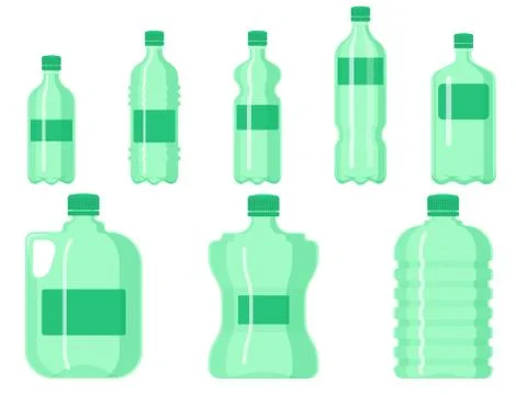 Plastic water bottle vector blank nature clean liquid aqua fluid blank template Ilustración de archivo
