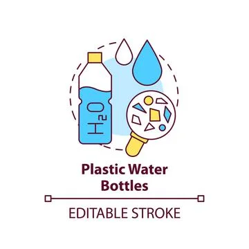 Plastic water bottles concept icon イラスト素材