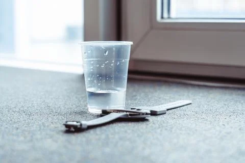Plastic water Cup Stock Photos