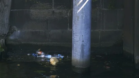 Plastic in water Stock Footage 118074233