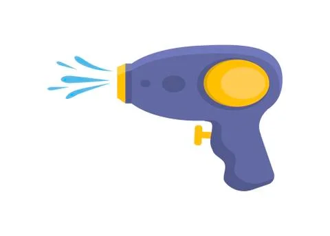 Plastic water gun isolated vector Stock Illustration