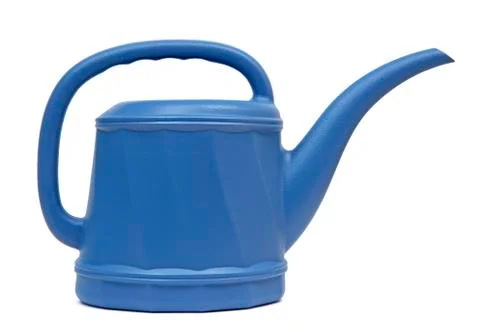 Plastic watering can Foto stock