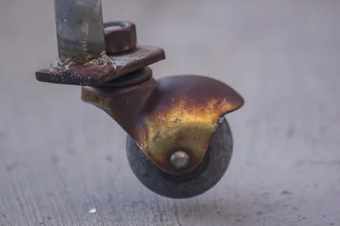 Plastic wheel Old rust Stock Photos