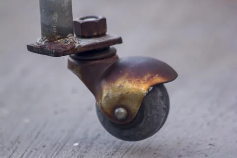 Plastic wheel Old rust Stock Photos