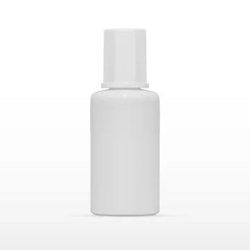 Plastic White Bottle Isolated Stock Illustration