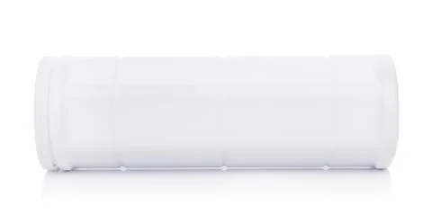 Plastic white Bottle on white background Fotos Stock