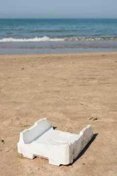 Plastic, white, styrofoam container Stock Photos