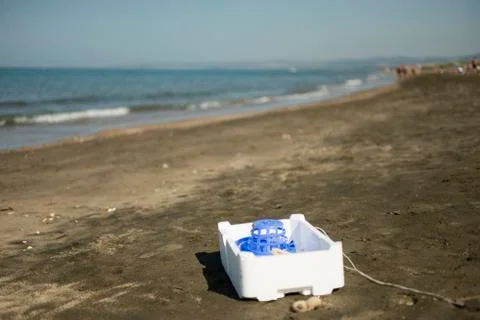 Plastic, white, styrofoam container Stock Photos