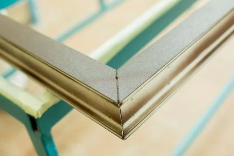 Plastic window assembly. Manufacture of plastic windows. Stock Photos