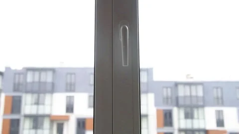 Plastic window of the house Stock Footage 152107612