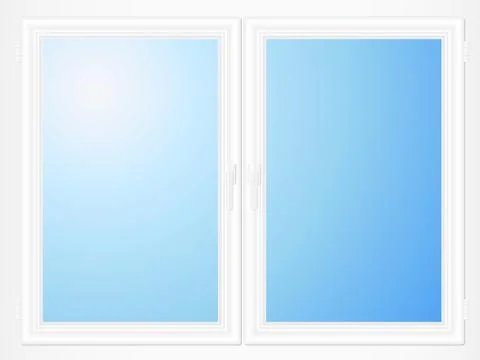 Plastic window Illustrazione stock