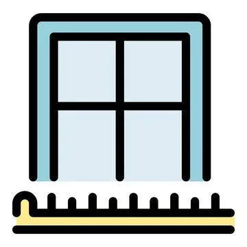 Plastic window installing on house facade, home renovation concept Stock Illustration