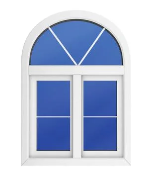 Plastic window isolated. Illustration. 스톡 일러스트