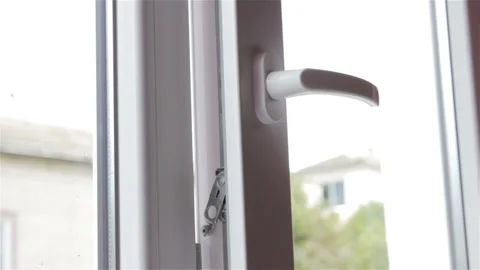 Plastic window open Stock Footage 93650899