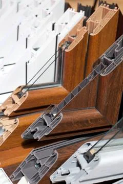 Plastic window profiles Foto stock