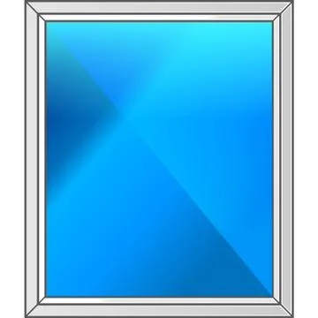 Plastic window, scheme, design, glass, durable, comfortable, cozy, durable Ilustração Stock