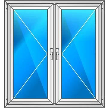 Plastic window. Vector scheme. Illustration