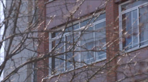 Plastic windows in a building Video stock 40540977