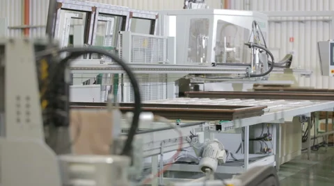 Plastic windows factory Stock Footage 68838846
